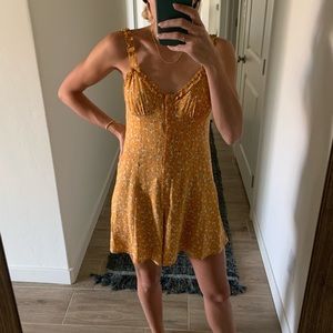 Unban outfitters -yellow floral romper